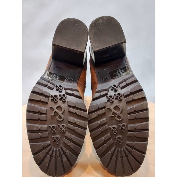 Sam & Libby Faux Brown Leather Ankle Boots Womens Size 11 - Picture 4 of 10